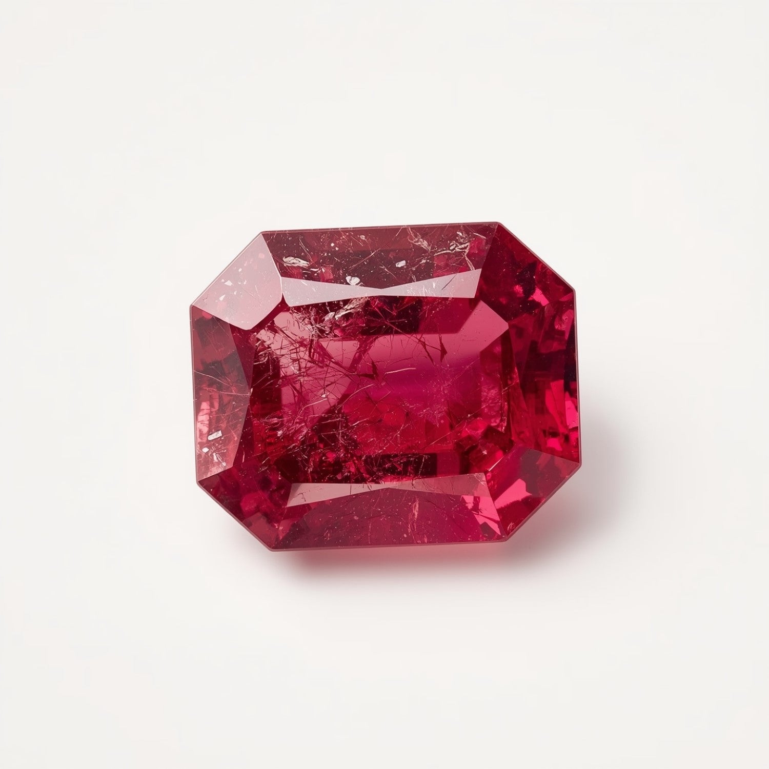 Ruby (GF) 1PC Chunky 13x18 MM Emerald Faceted Pink Pure Precious Loose Gemstones Image secondaire du produit