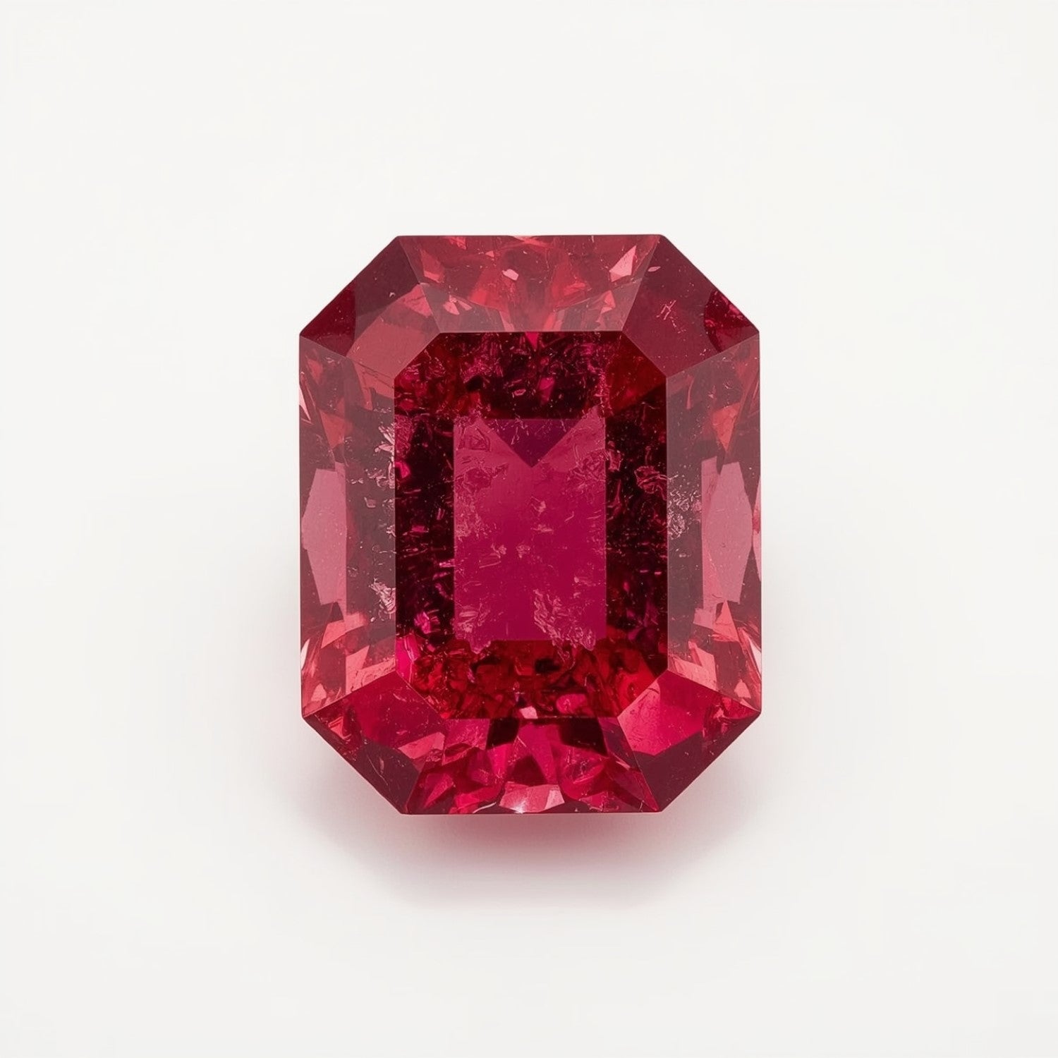 Ruby (GF) 1PC Medium 7x10 MM Emerald Faceted Pink Lustrous Precious Gems Image principale du produit