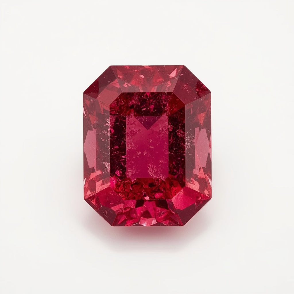 Ruby (GF) 1PC Medium 7x10 MM Emerald Faceted Pink Lustrous Precious Gems