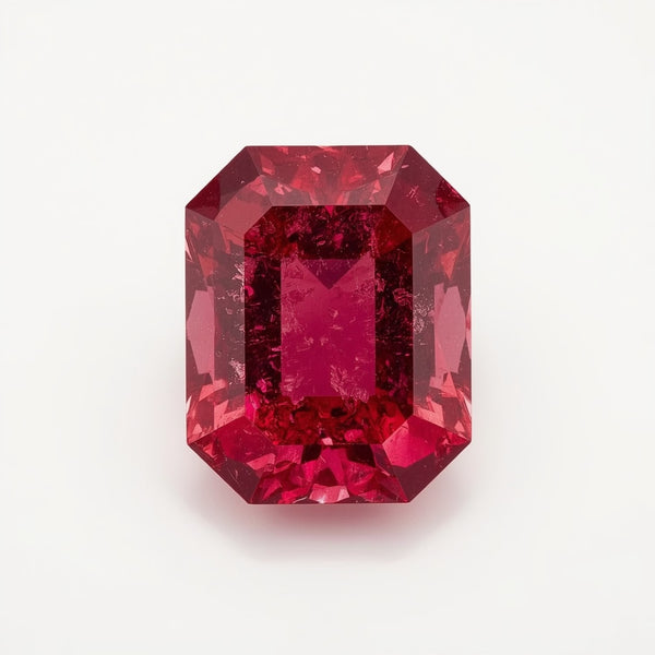 Ruby (GF) 1PC Medium 7x10 MM Emerald Faceted Pink Lustrous Precious Gems