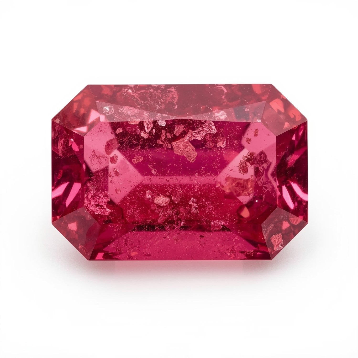 Ruby (GF) 1PC Medium 8x10 MM Emerald Faceted Pink Shine Precious Loose Gems