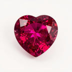 Ruby (GF) 1PC Large 11x11 MM Heart Faceted Pink Fine Precious Gems
