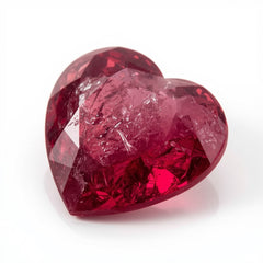 Ruby (GF) 1PC Large 12x12 MM Heart Faceted Pink High-Quality Precious Loose Gems