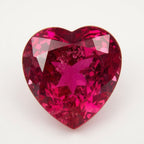 Ruby (GF) 1PC Chunky 13x13 MM Heart Faceted Pink Natural Precious Loose Gemstone
