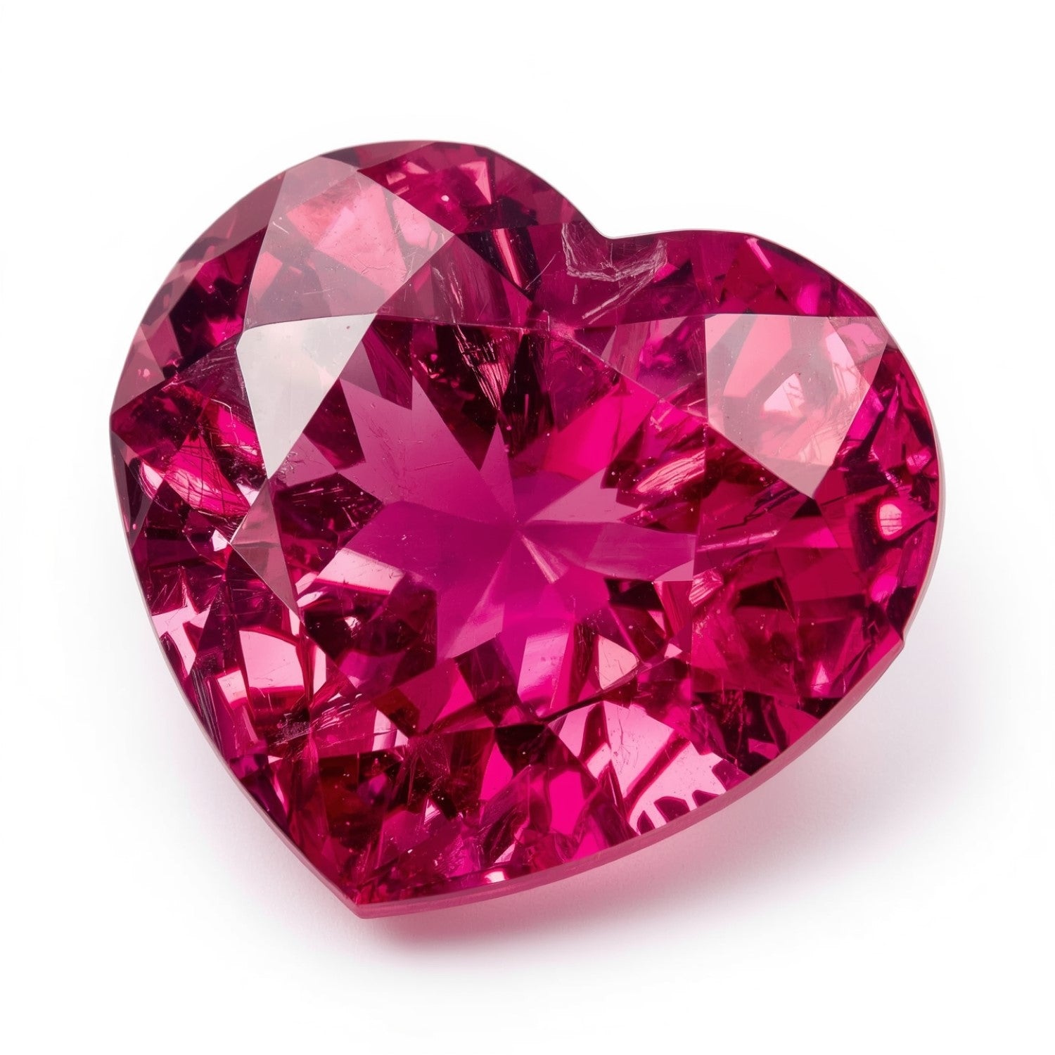 Ruby (GF) 1PC Chunky 16x16 MM Heart Faceted Pink Pure Precious Loose Gems Imagen principal del producto