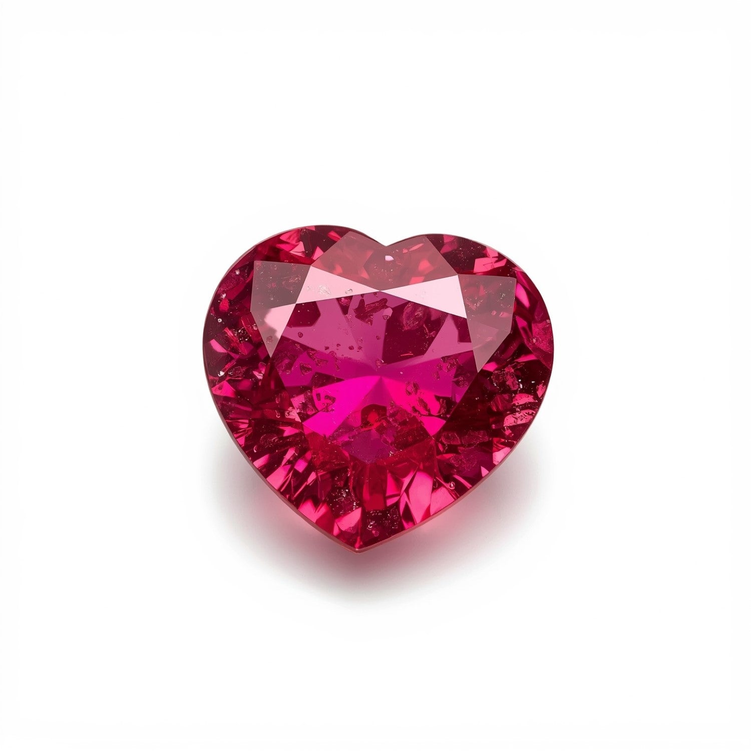 Ruby (GF) 10PC Tiny 3x3 MM Heart Faceted Pink Fiery Precious Gems