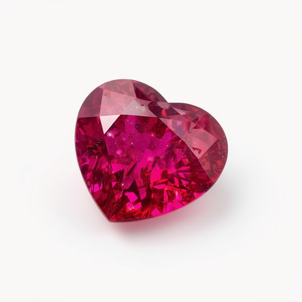 Ruby (GF) 10PC Tiny 3x3 MM Heart Faceted Pink Fiery Precious Gems