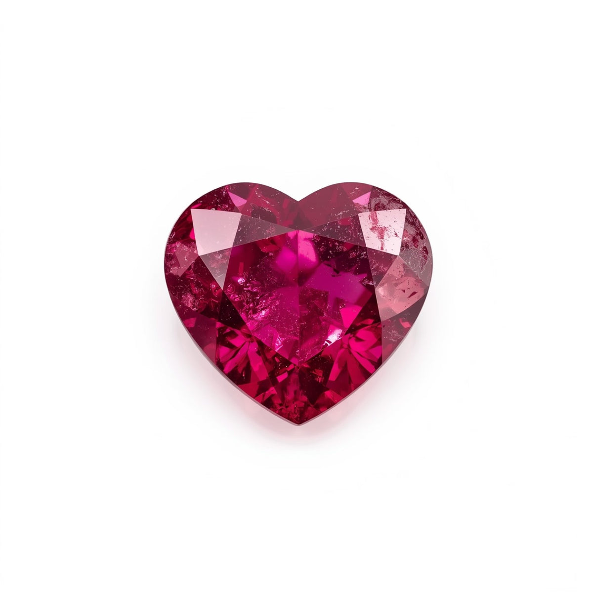 Ruby (GF) 1PC Tiny 5x5 MM Heart Faceted Pink Sparkling Precious Loose Gemstone