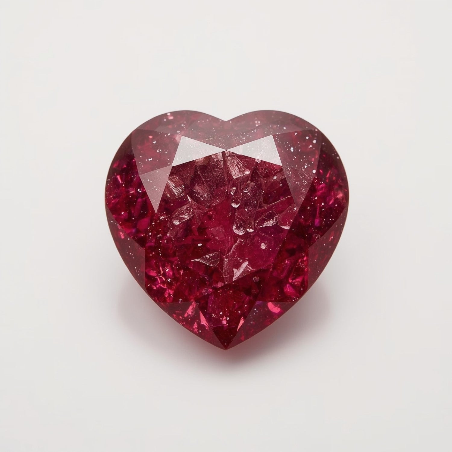 Ruby (GF) 1PC Tiny 6x6 MM Heart Faceted Pink Polished Precious Loose Gemstones Главное изображение товара
