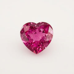 Ruby (GF) 1PC Small 7x7 MM Heart Faceted Pink Splendid Precious Gems