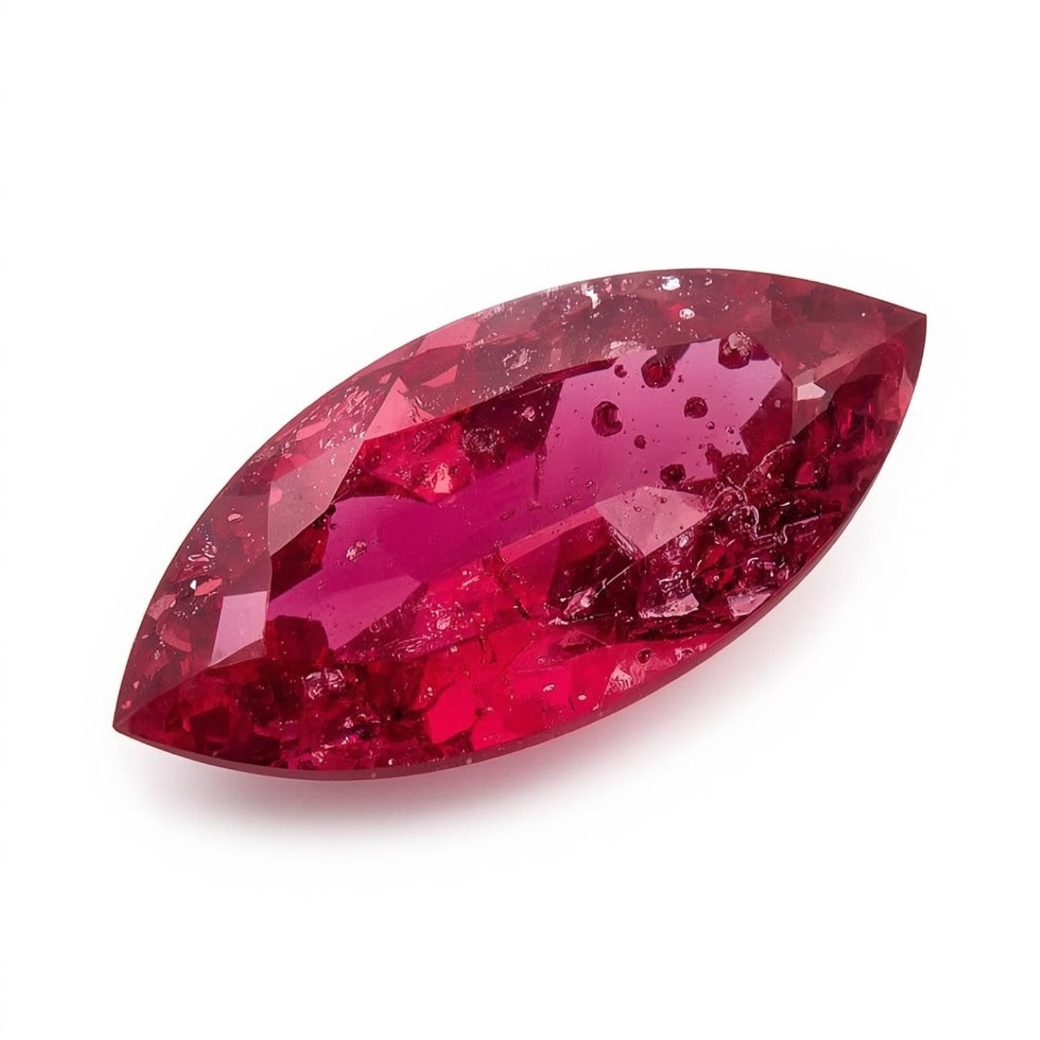 Ruby (GF) 1PC Chunky 10x20 MM Marquise Faceted Pink Lustrous Precious Gems メイン画像