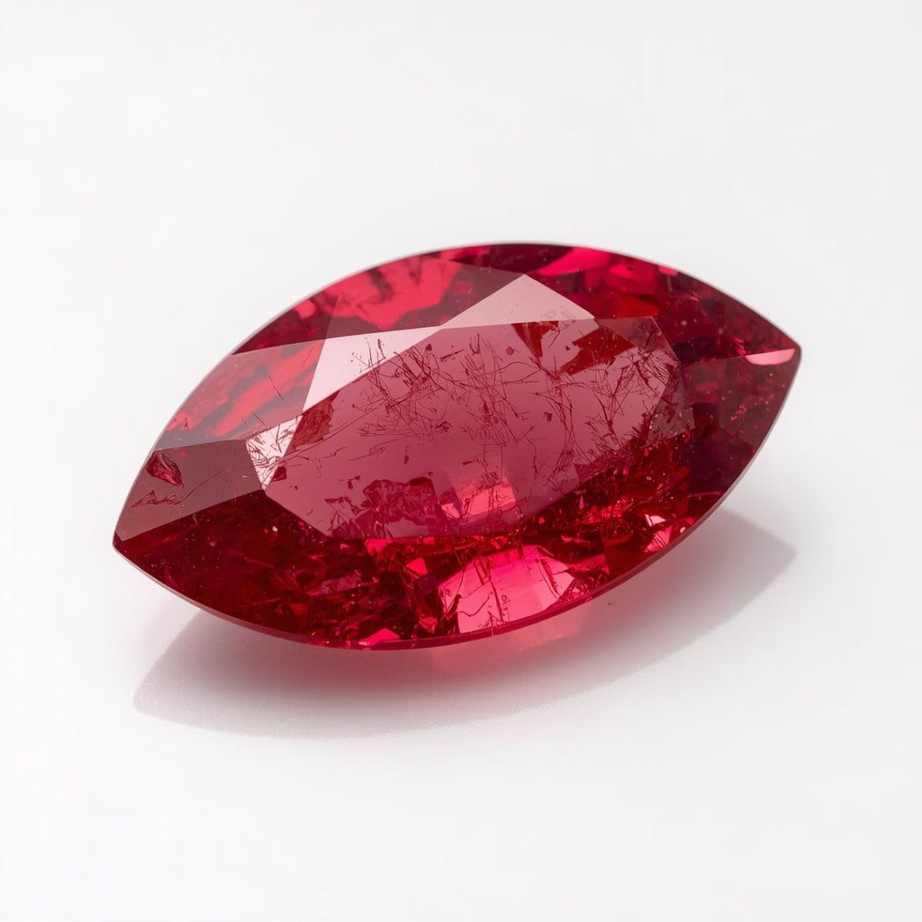 Ruby (GF) 1PC Chunky 10x20 MM Marquise Faceted Pink Lustrous Precious Gems