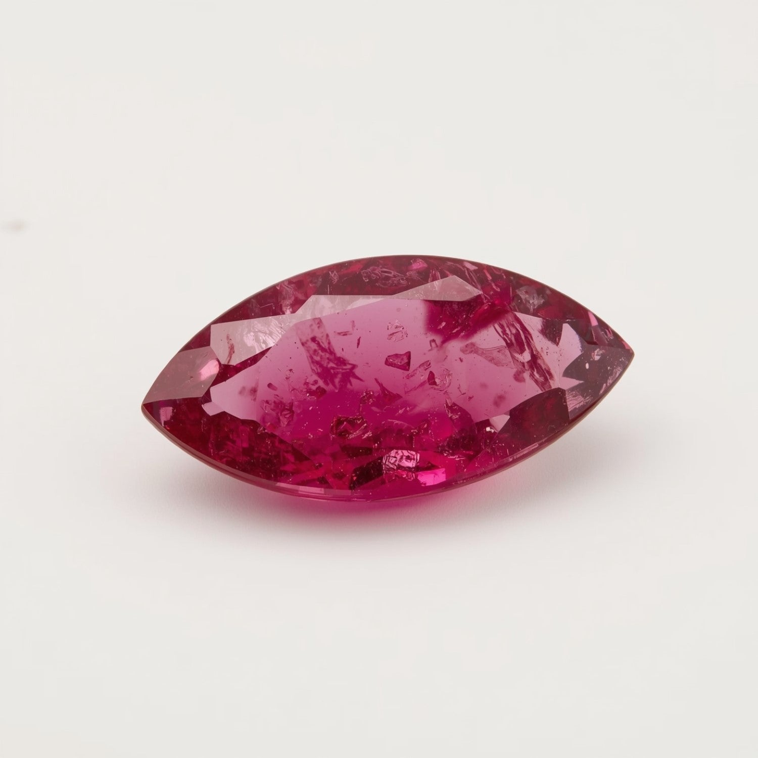 Ruby (GF) 1PC Tiny 3x6 MM Marquise Faceted Pink Fiery Precious Loose Gemstone Sekundär produktbild