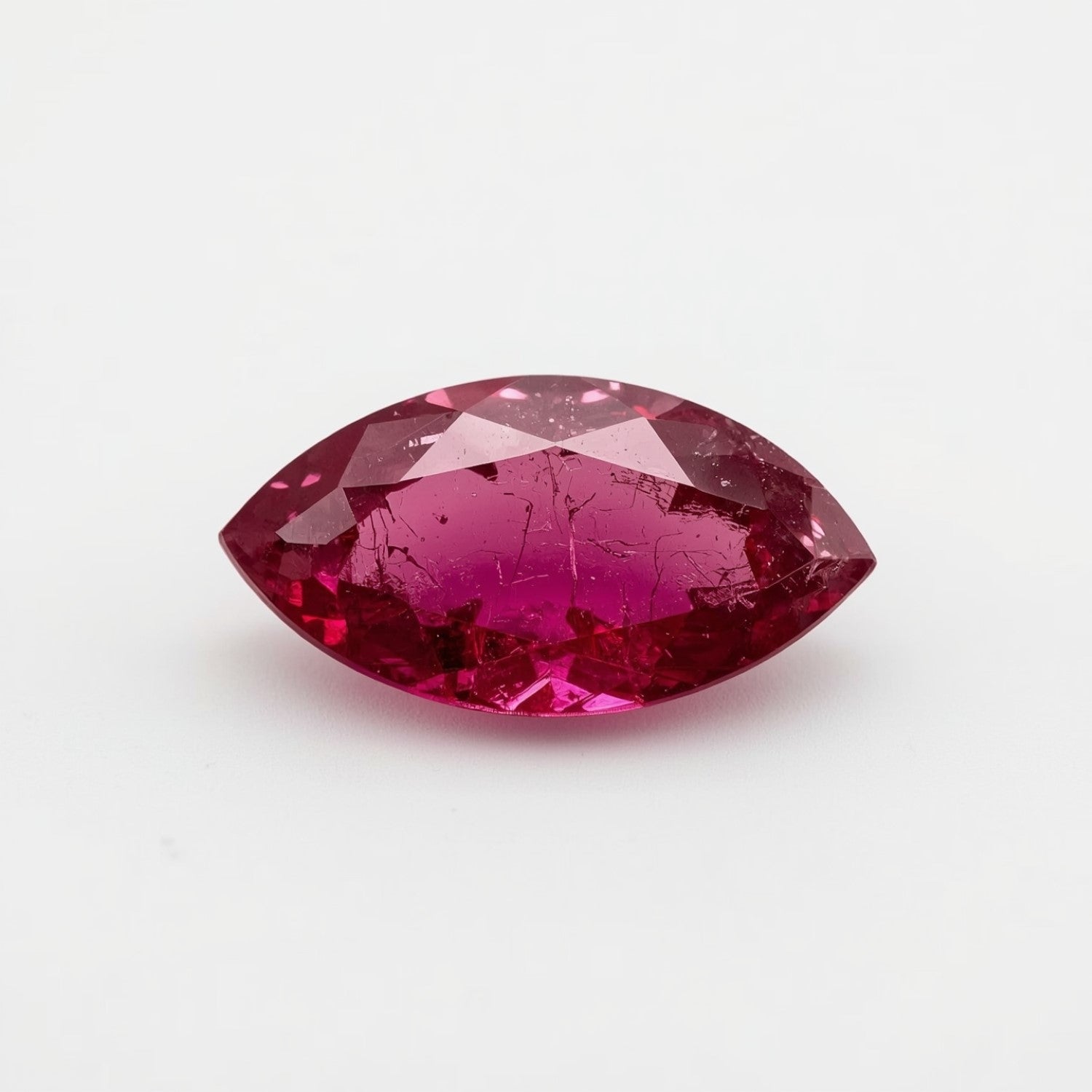 Ruby (GF) 1PC Small 5x10 MM Marquise Faceted Pink Sparkling Precious Gems Main image