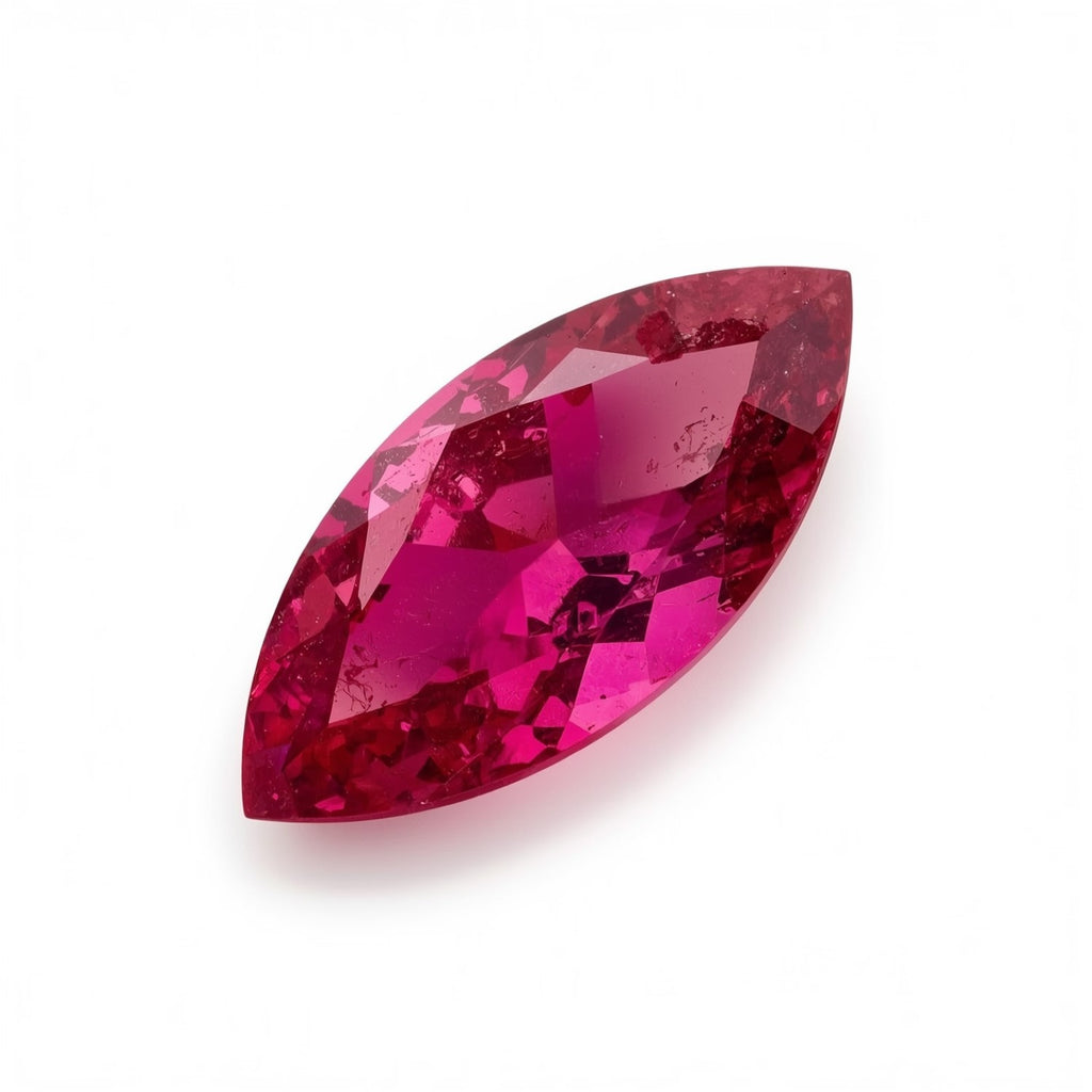 Ruby (GF) 1PC Large 8x16 MM Marquise Faceted Pink Luster Precious Loose Gemstones