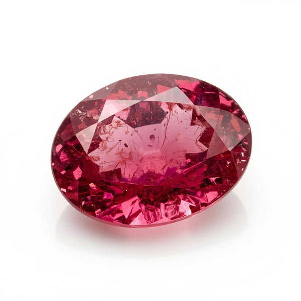 Ruby (GF) 1PC Chunky 13x18 MM Oval Faceted Pink Brilliant Precious Loose Gemstones