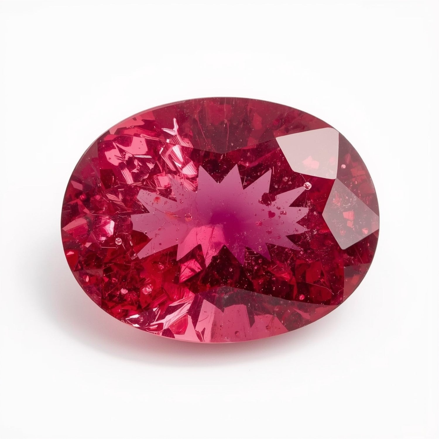 Ruby (GF) 1PC Chunky 15x20 MM Oval Faceted Pink Sparkling Precious Gems Secondary image