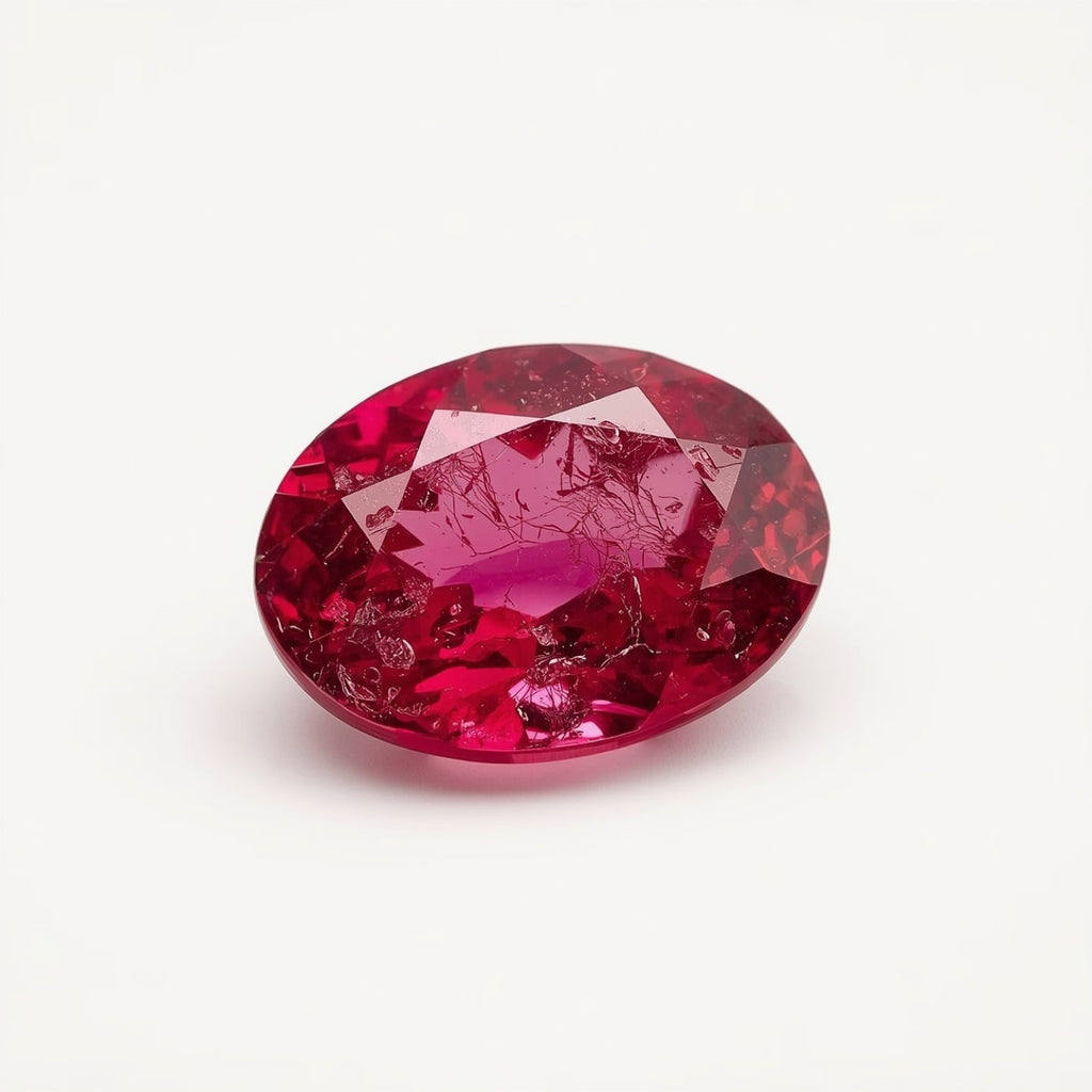 Ruby (GF) 1PC Small 6x8 MM Oval Faceted Pink Luster Precious Loose Gems