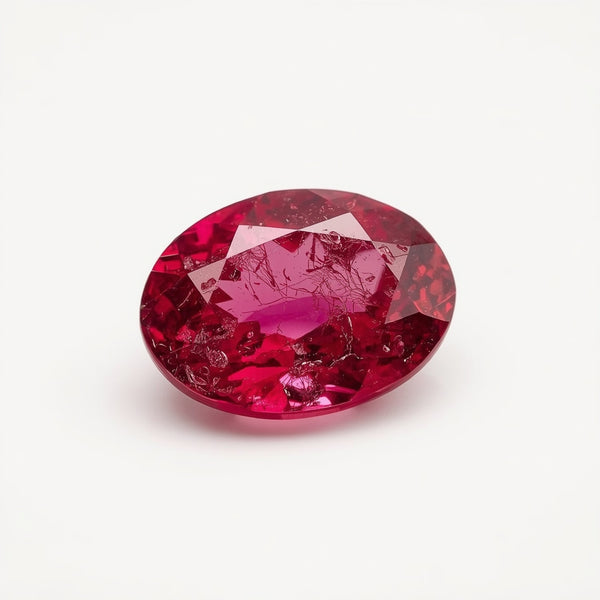 Ruby (GF) 1PC Small 6x8 MM Oval Faceted Pink Luster Precious Loose Gems