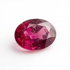 Ruby (GF) 1PC Large 8x12 MM Oval Faceted Pink Genuine Precious Loose Gemstones