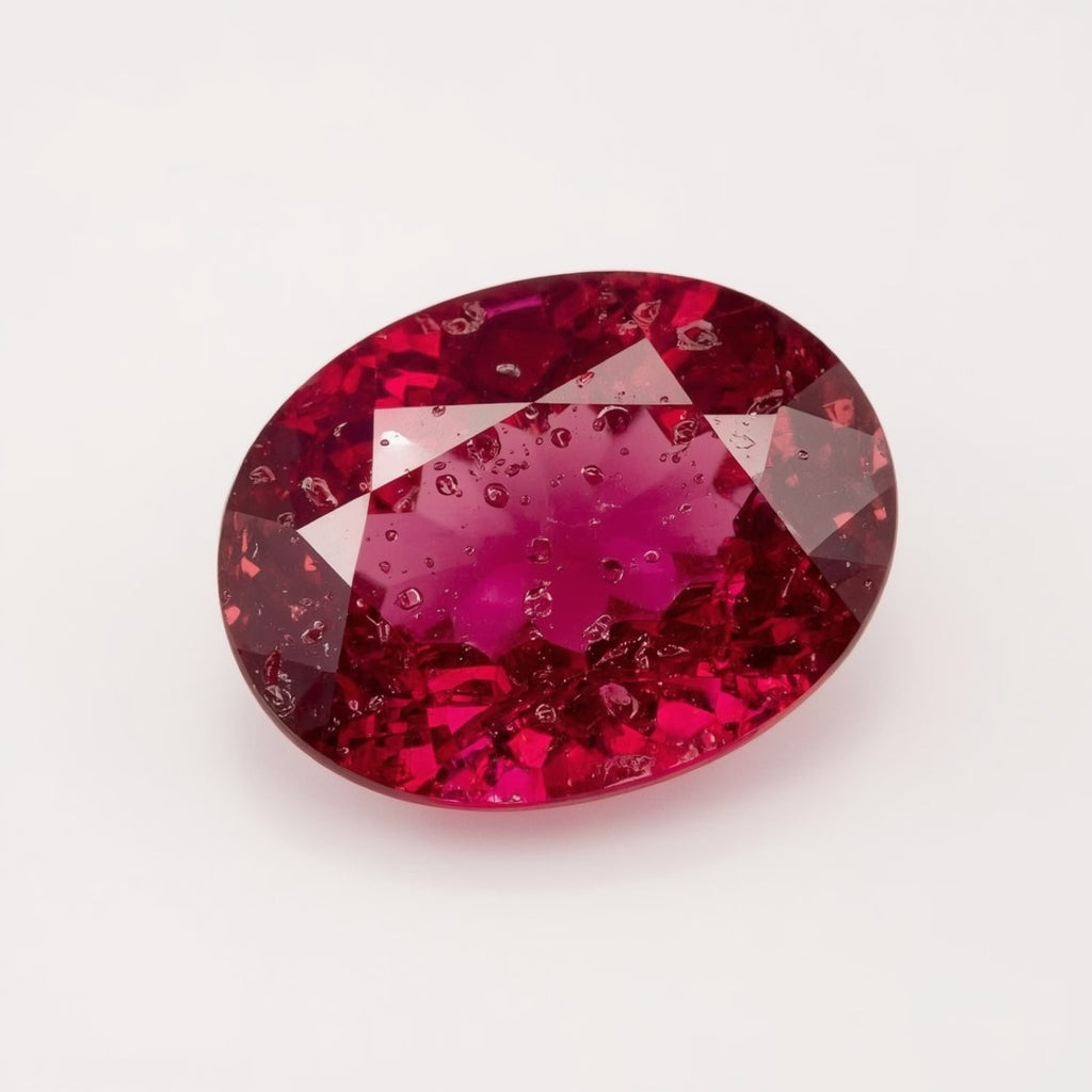 Ruby (GF) 1PC Large 8x12 MM Oval Faceted Pink Genuine Precious Loose Gemstones
