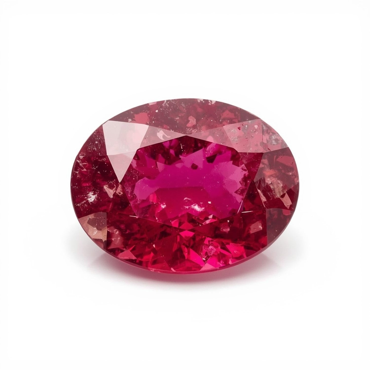 Ruby (GF) 1PC Large 9x11 MM Oval Faceted Pink Natural Precious Loose Gemstone