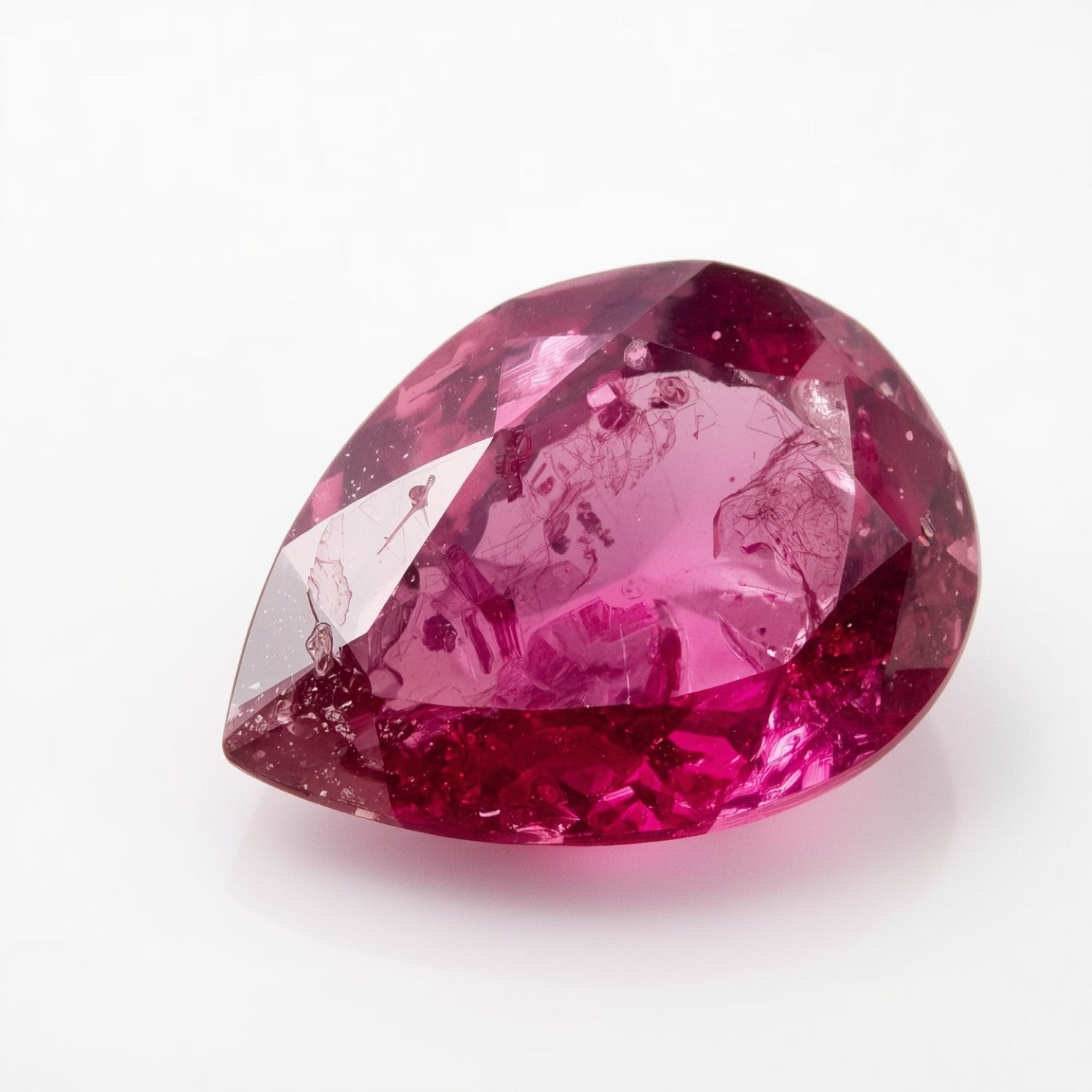 Ruby (GF) 1PC Large 10x12 MM Pear Faceted Pink Fine Precious Loose Gemstone