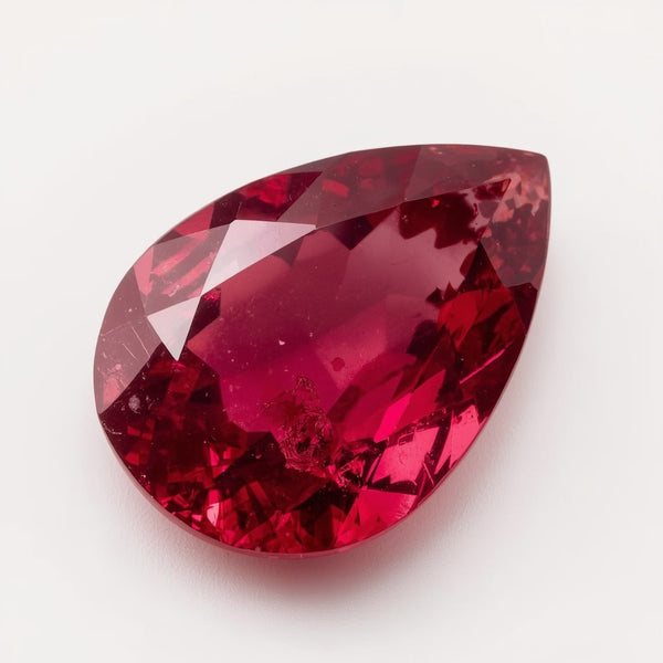 Ruby (GF) 1PC Chunky 15x20 MM Pear Faceted Pink Superior Precious Loose Gemstone
