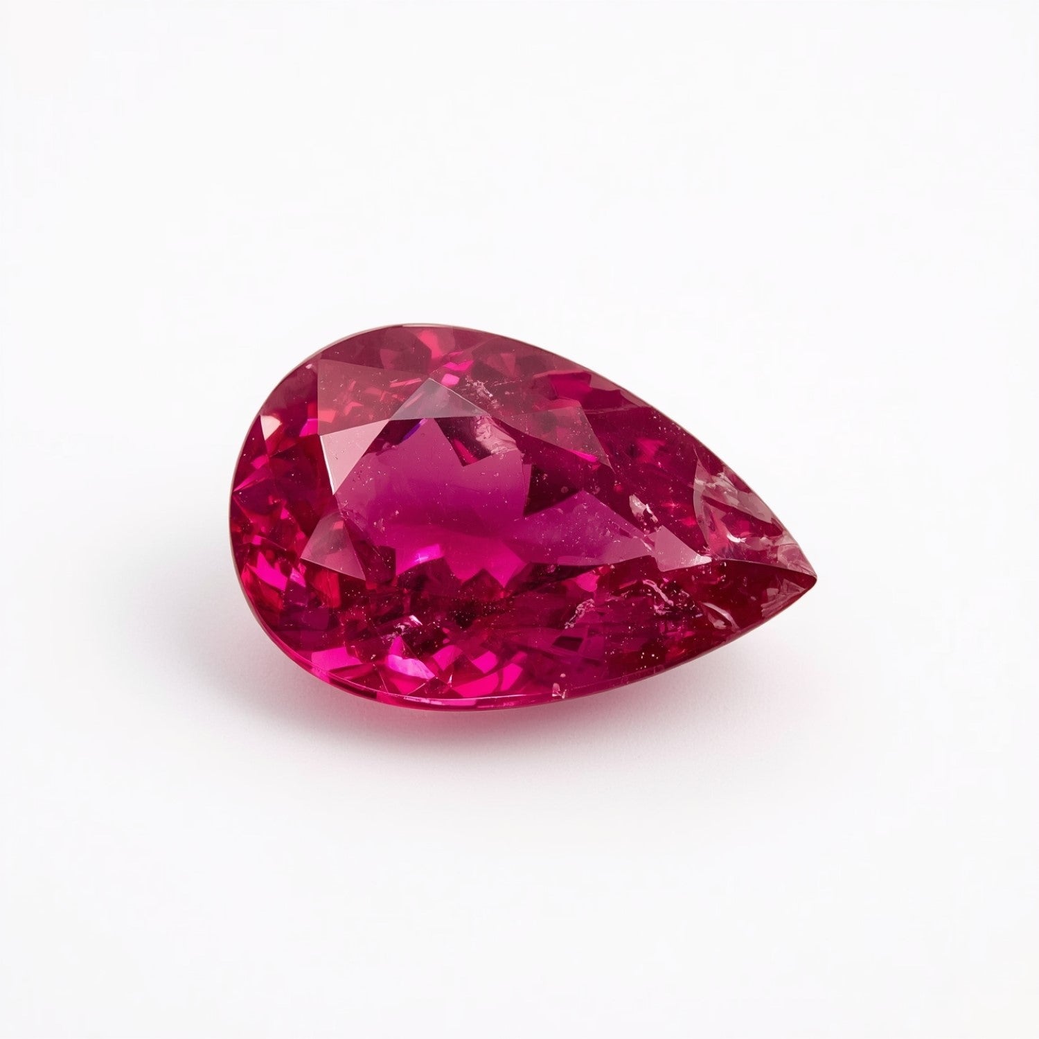 Ruby (GF) 1PC Tiny 4x6 MM Pear Faceted Pink Pure Precious Loose Gems Secundaire afbeelding