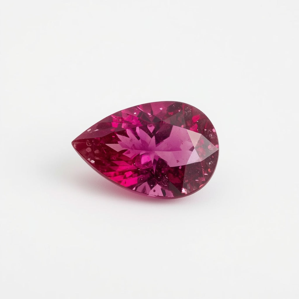 Ruby (GF) 1PC Tiny 5x7 MM Pear Faceted Pink Fiery Precious Loose Gemstone