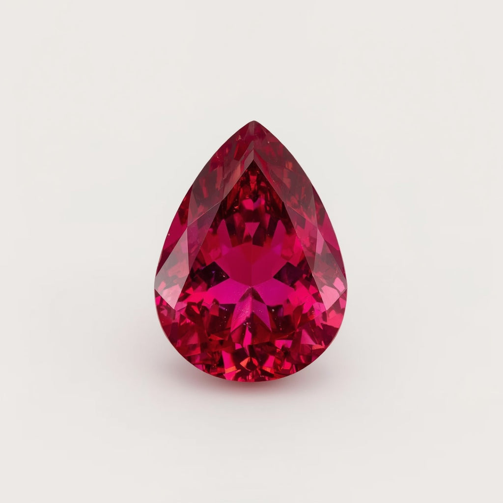 Ruby (GF) 1PC Tiny 5x7 MM Pear Faceted Pink Fiery Precious Loose Gemstone