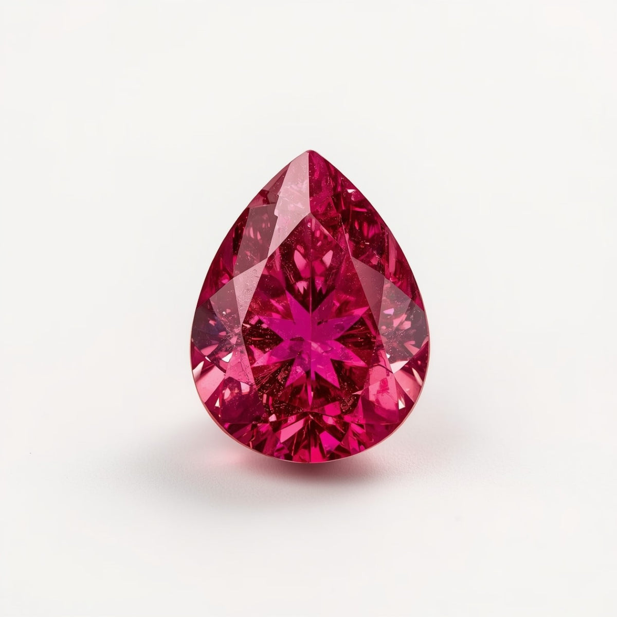 Ruby (GF) 1PC Small 6x8 MM Pear Faceted Pink Brilliant Precious Loose Gemstones