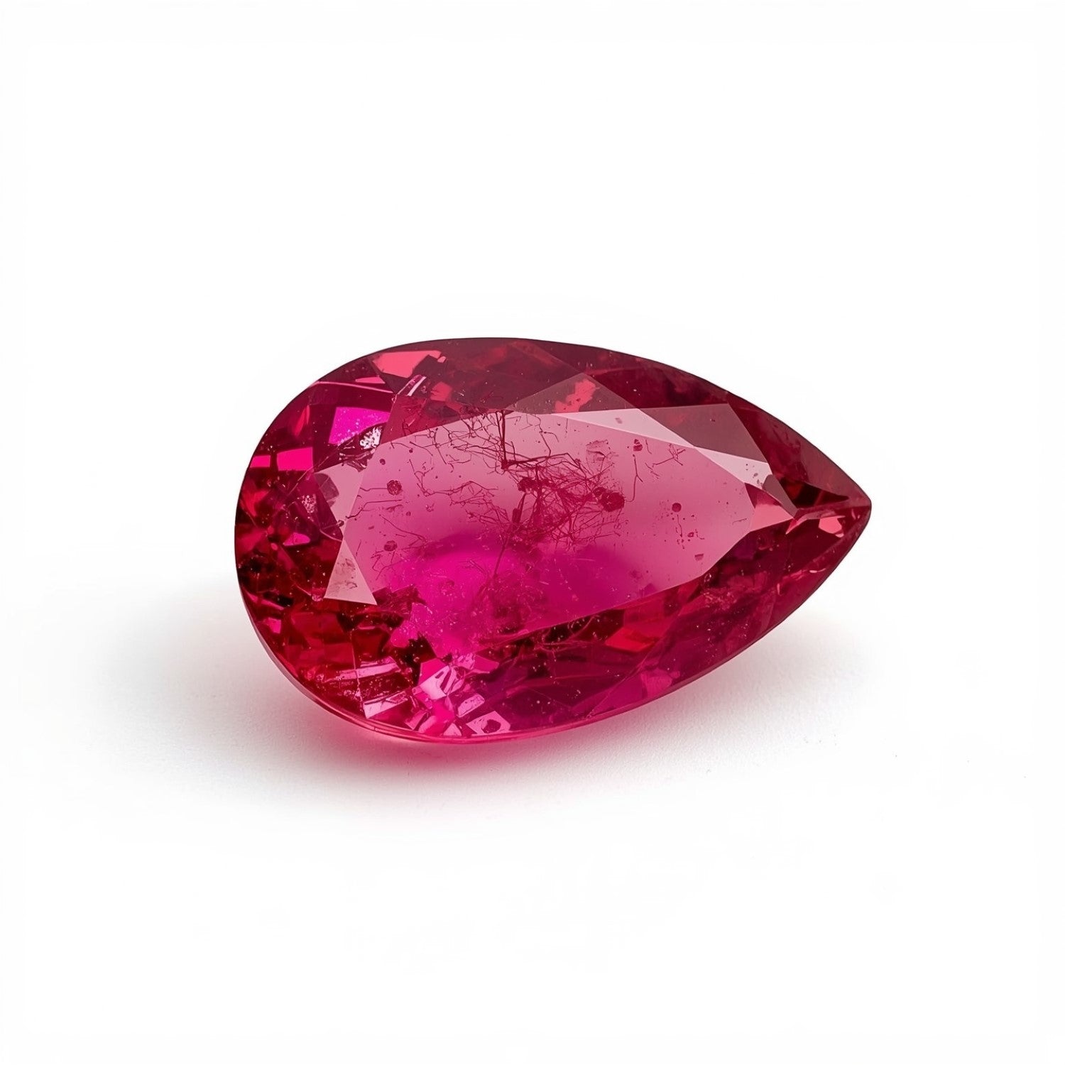Ruby (GF) 1PC Small 6x9 MM Pear Faceted Pink Sparkling Precious Gems Второстепенное изображение товара