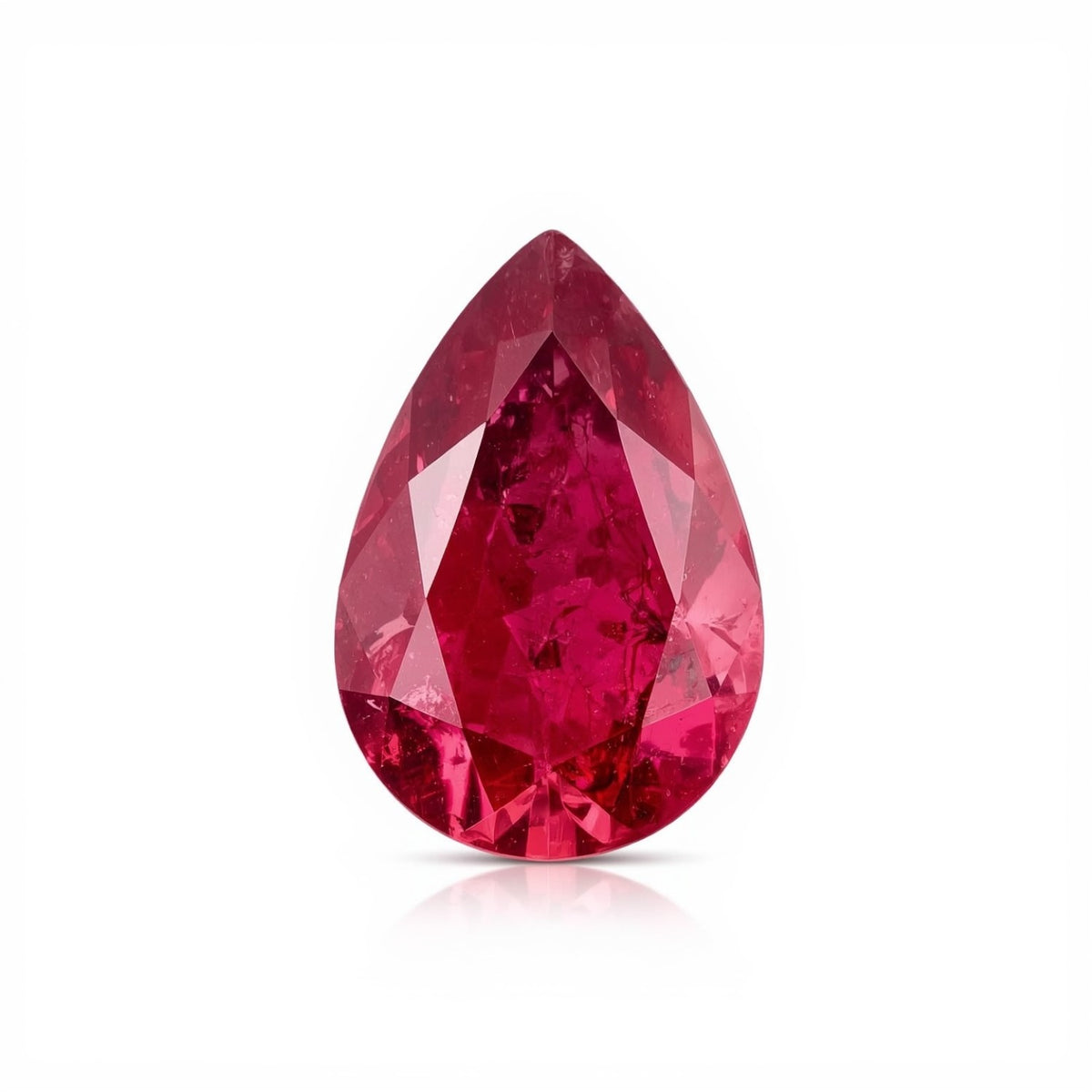 Ruby (GF) 1PC Small 7x9 MM Pear Faceted Pink Polished Precious Loose Gems