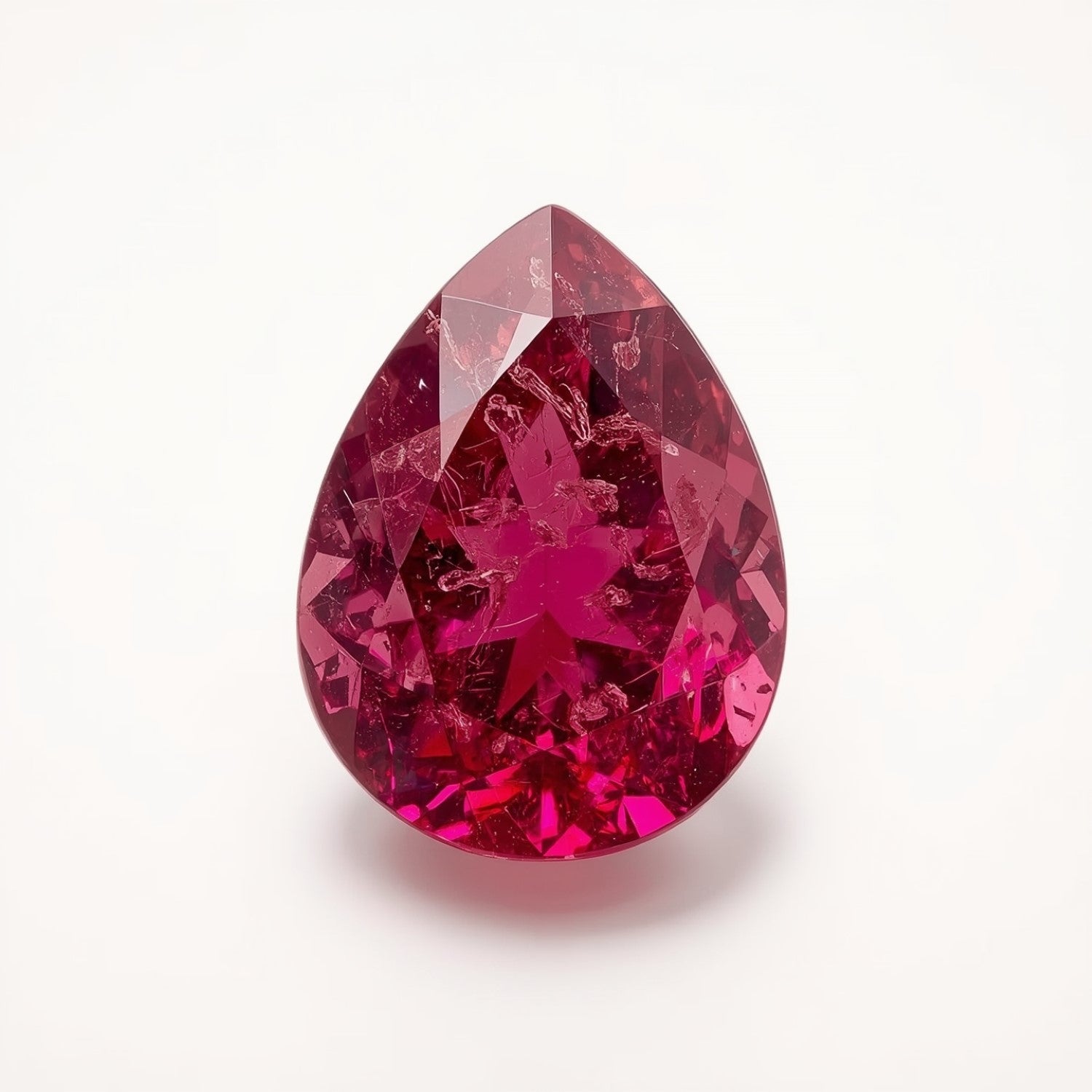 Ruby (GF) 1PC Large 8x12 MM Pear Faceted Pink Shine Precious Loose Gems