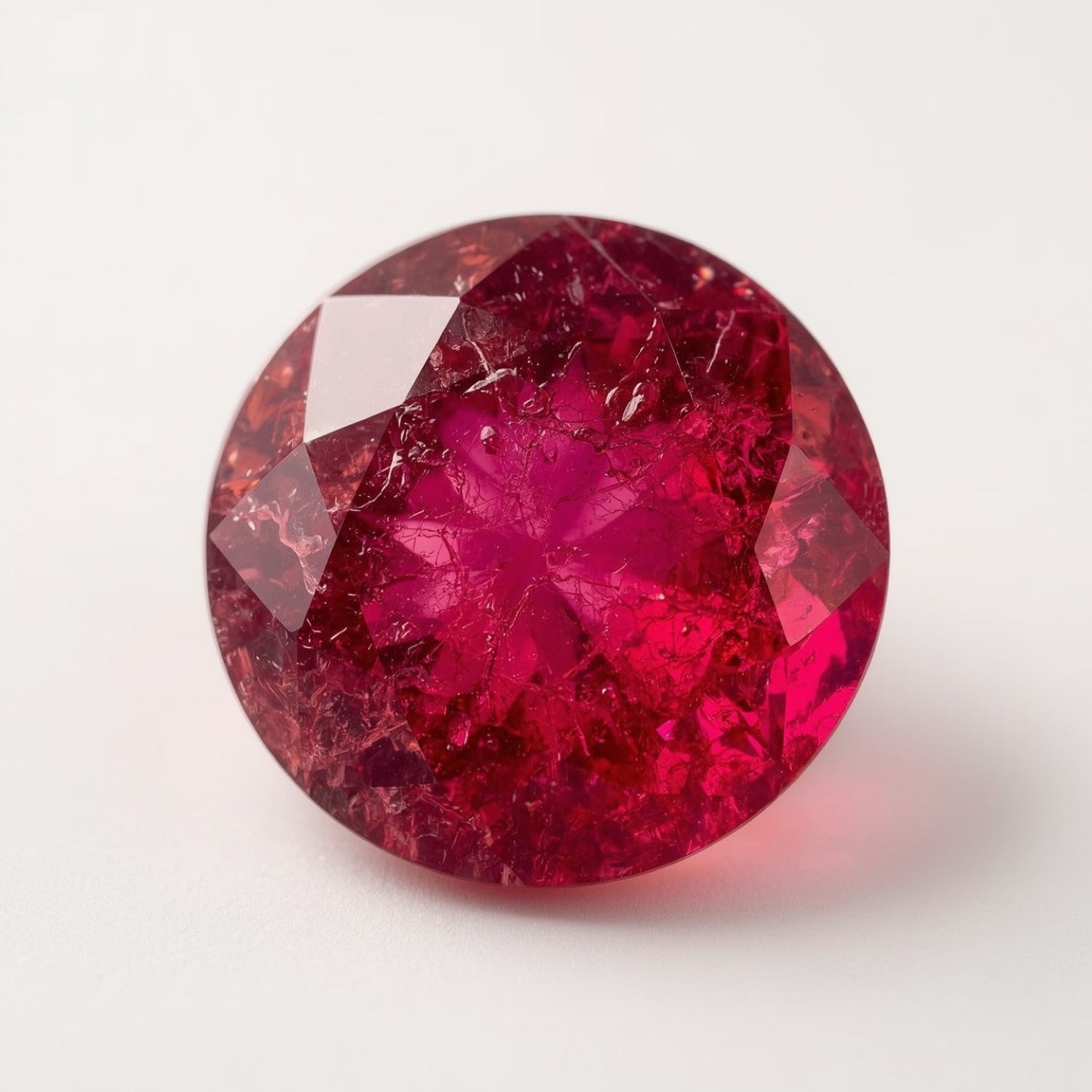 Ruby (GF) 1PC Large 10x10 MM Round Faceted Pink Shine Precious Loose Gemstones