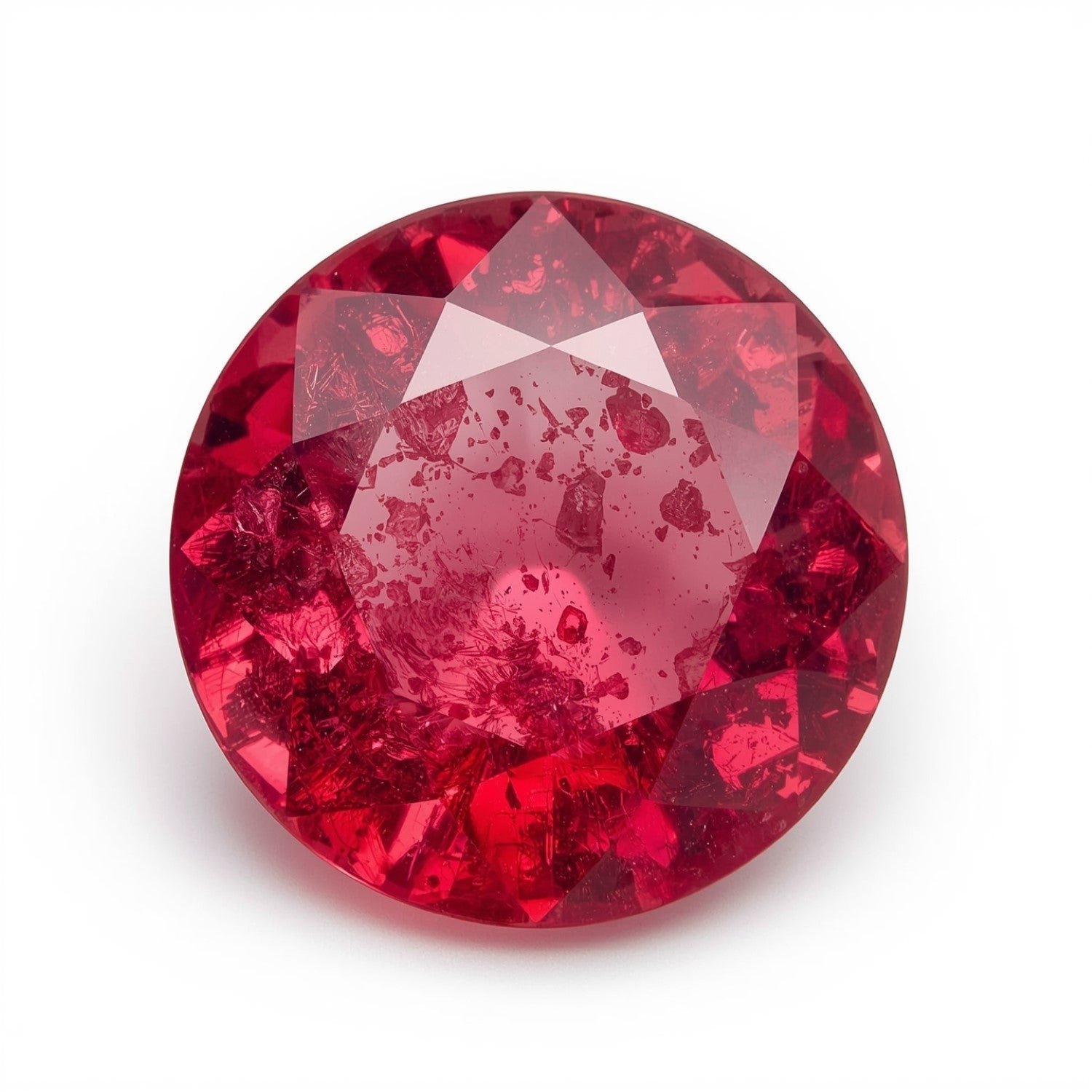 Ruby (GF) 1PC Large 11x11 MM Round Faceted Pink Fine Precious Gems メイン画像