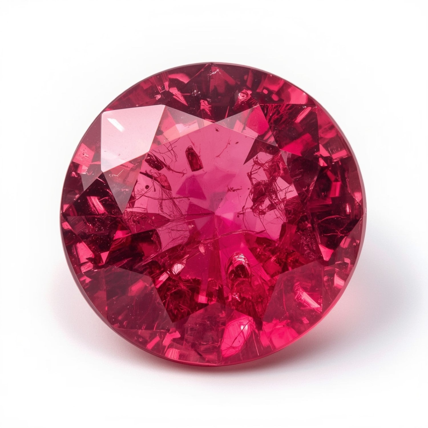 Ruby (GF) 1PC Large 11x11 MM Round Faceted Pink Fine Precious Gems