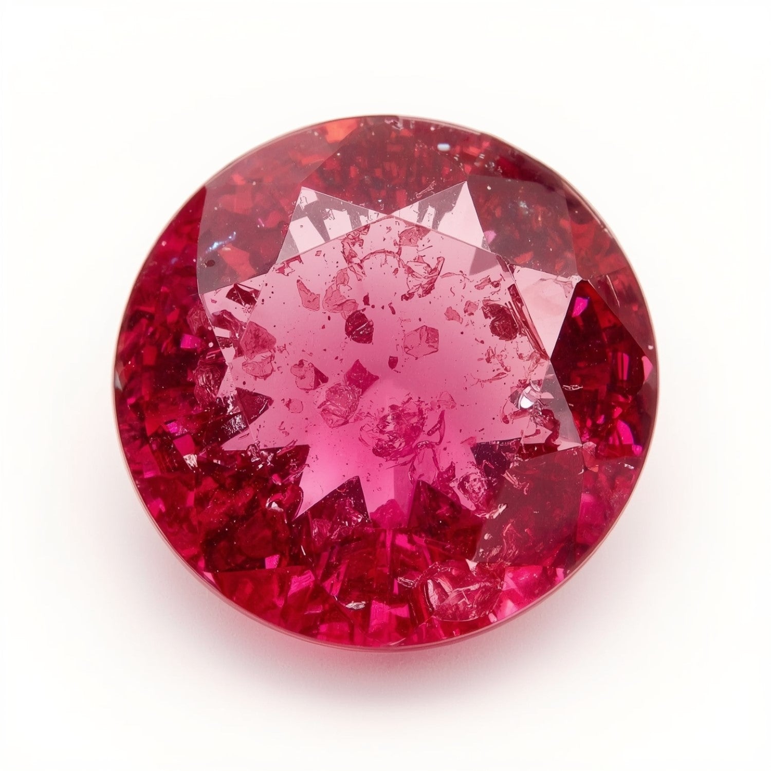 Ruby (GF) 1PC Large 12x12 MM Round Faceted Pink High-Quality Precious Loose Gems