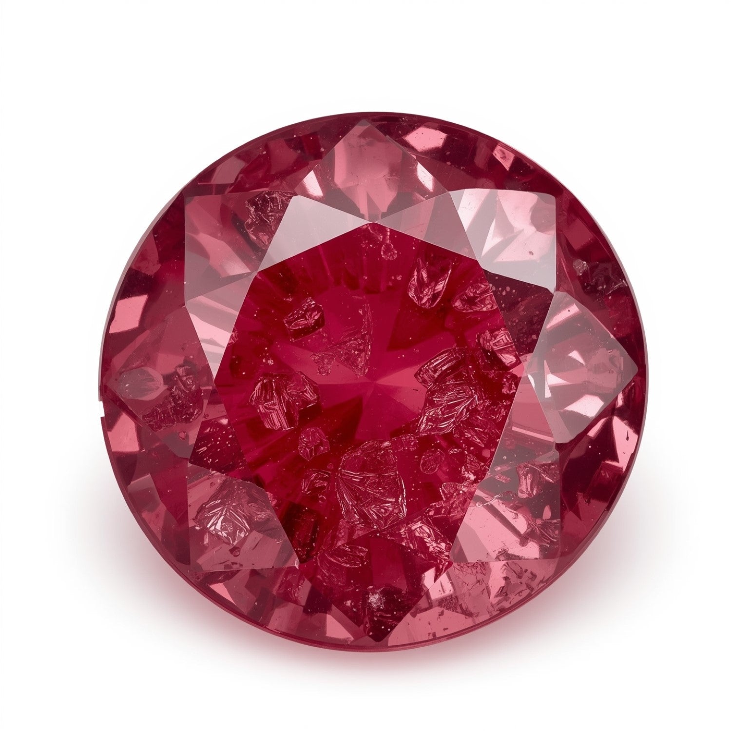 Ruby (GF) 1PC Large 12x12 MM Round Faceted Pink High-Quality Precious Loose Gems