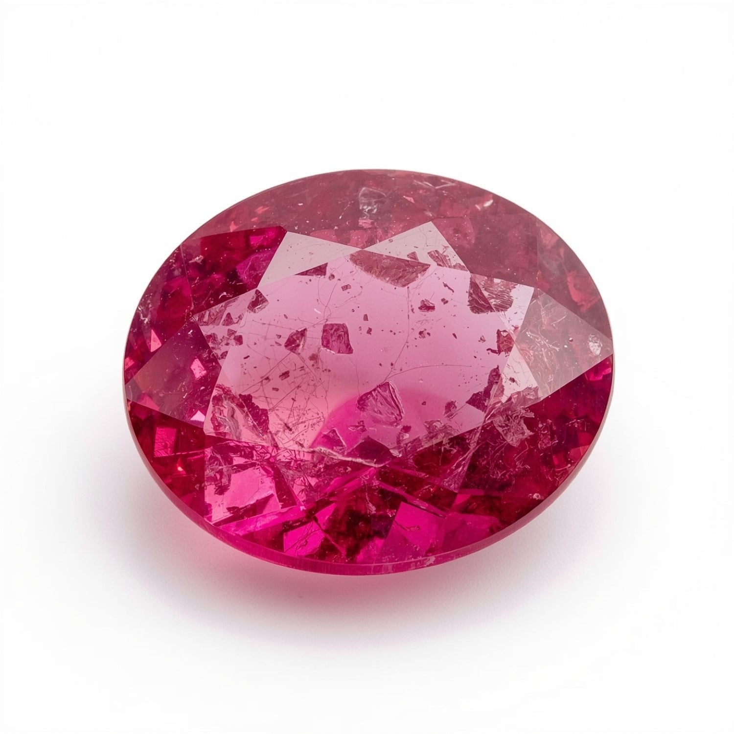 Ruby (GF) 1PC Chunky 13x13 MM Round Faceted Pink Natural Precious Loose Gemstone