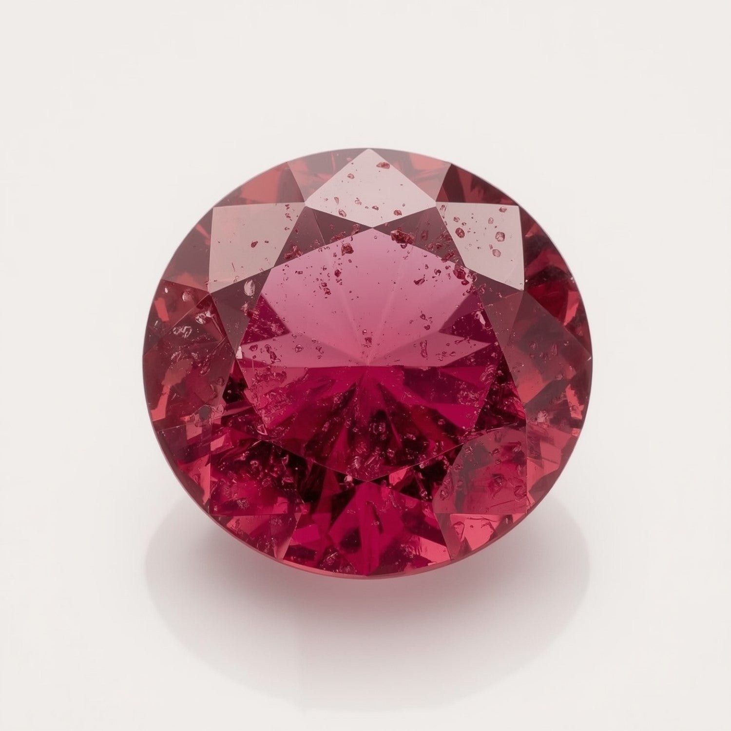 Ruby (GF) 1PC Chunky 15x15 MM Round Faceted Pink Superior Precious Gems