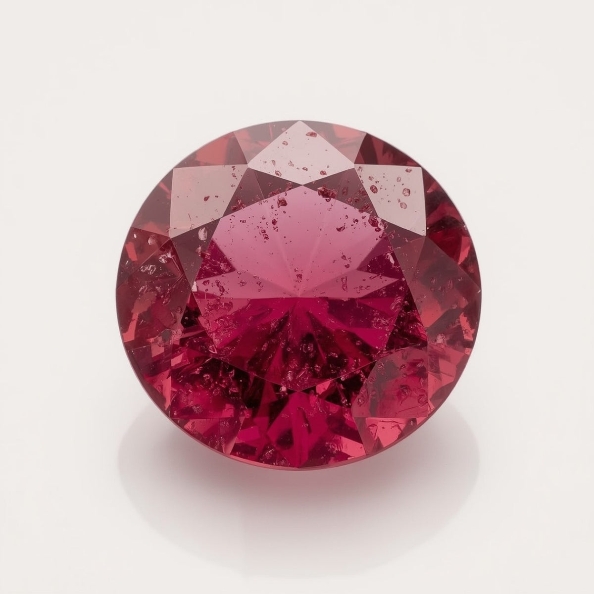 Ruby (GF) 1PC Chunky 15x15 MM Round Faceted Pink Superior Precious Gems