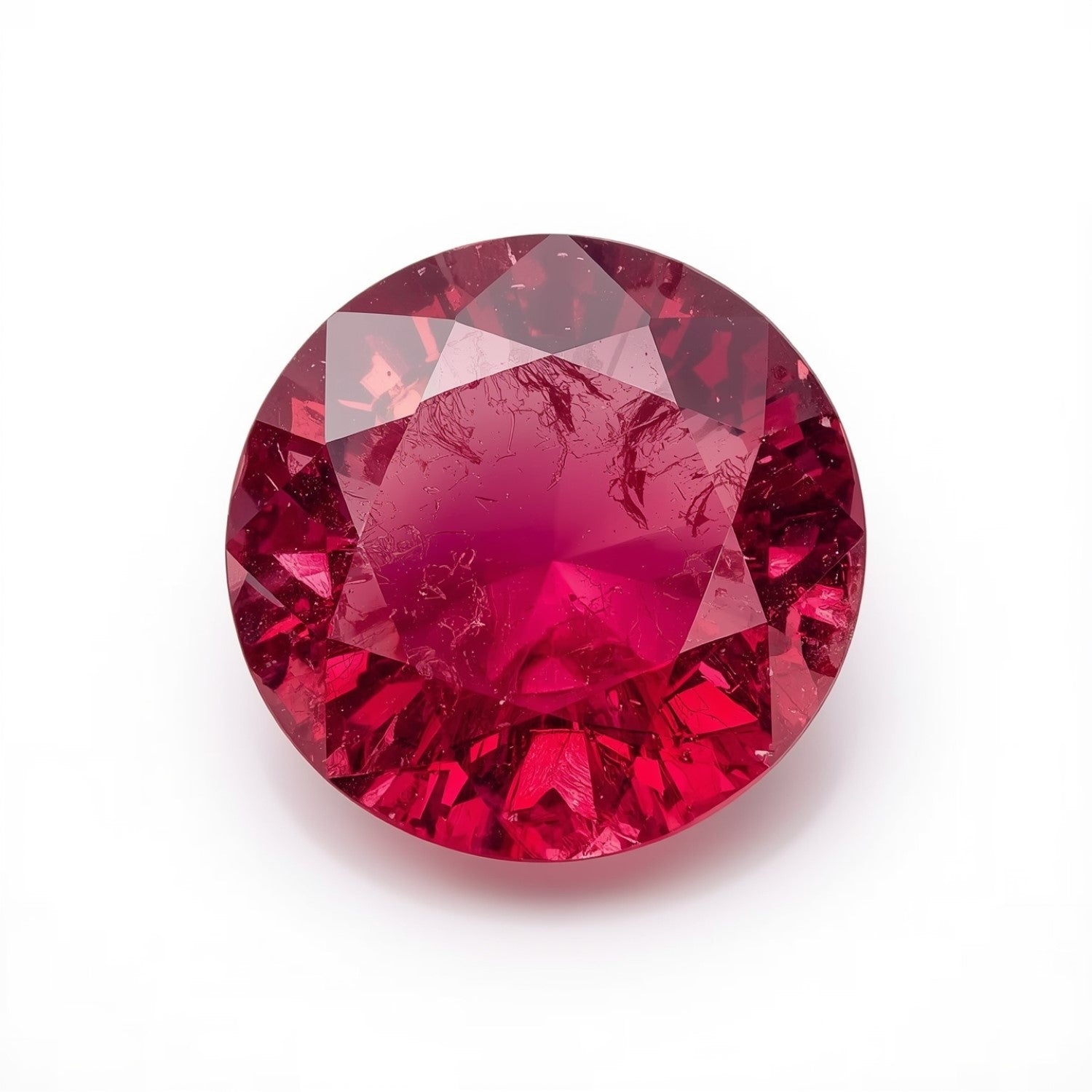 Ruby (GF) 1PC Chunky 16x16 MM Round Faceted Pink Pure Precious Loose Gems