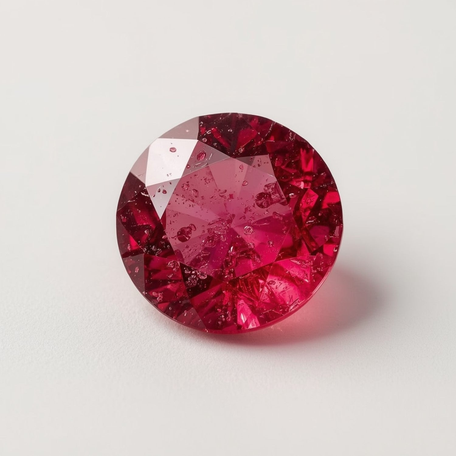 Ruby (GF) 1PC Tiny 5x5 MM Round Faceted Pink Sparkling Precious Loose Gemstone