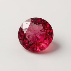 Ruby (GF) 1PC Tiny 5x5 MM Round Faceted Pink Sparkling Precious Loose Gemstone