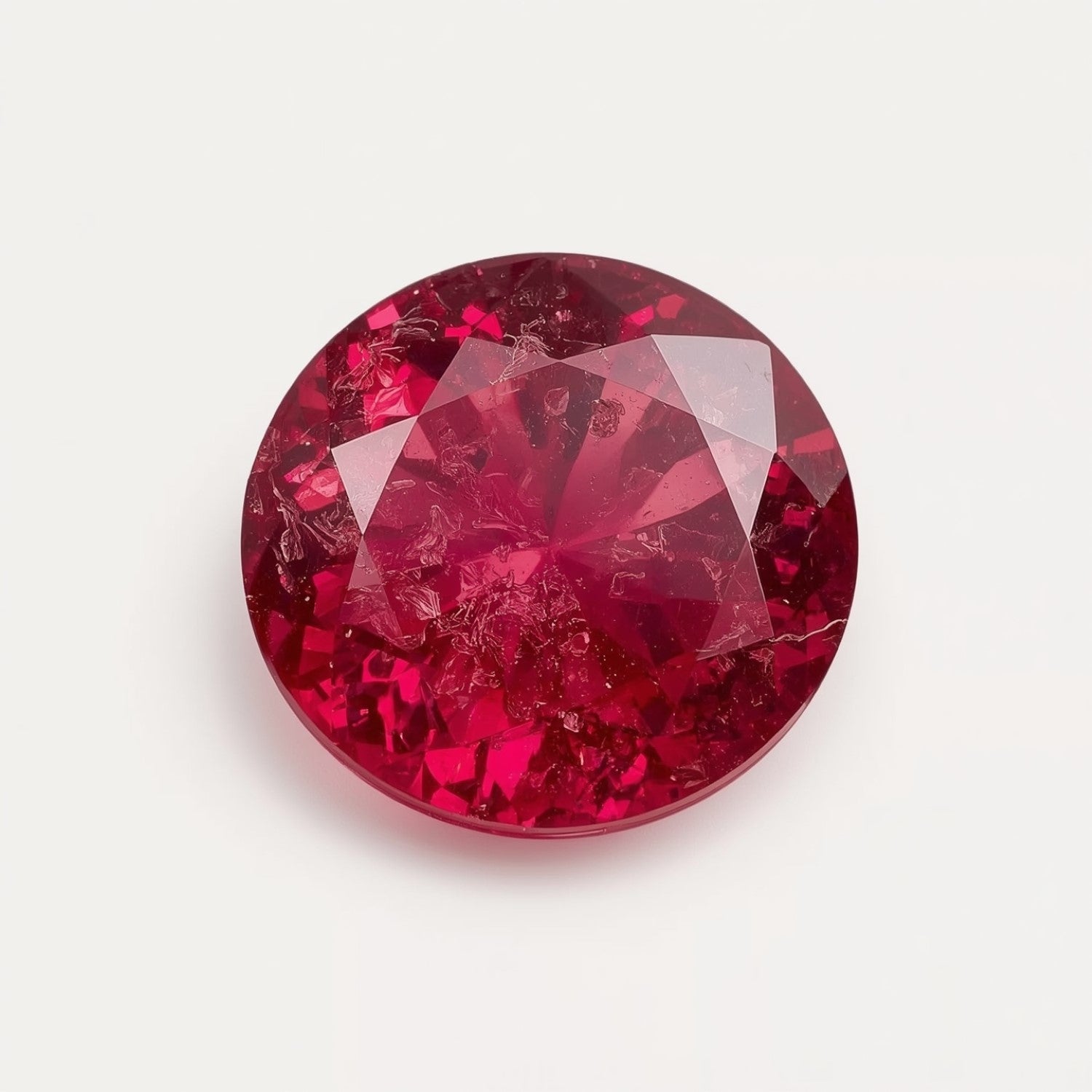 Ruby (GF) 1PC Tiny 6x6 MM Round Faceted Pink Polished Precious Loose Gemstones Главное изображение товара