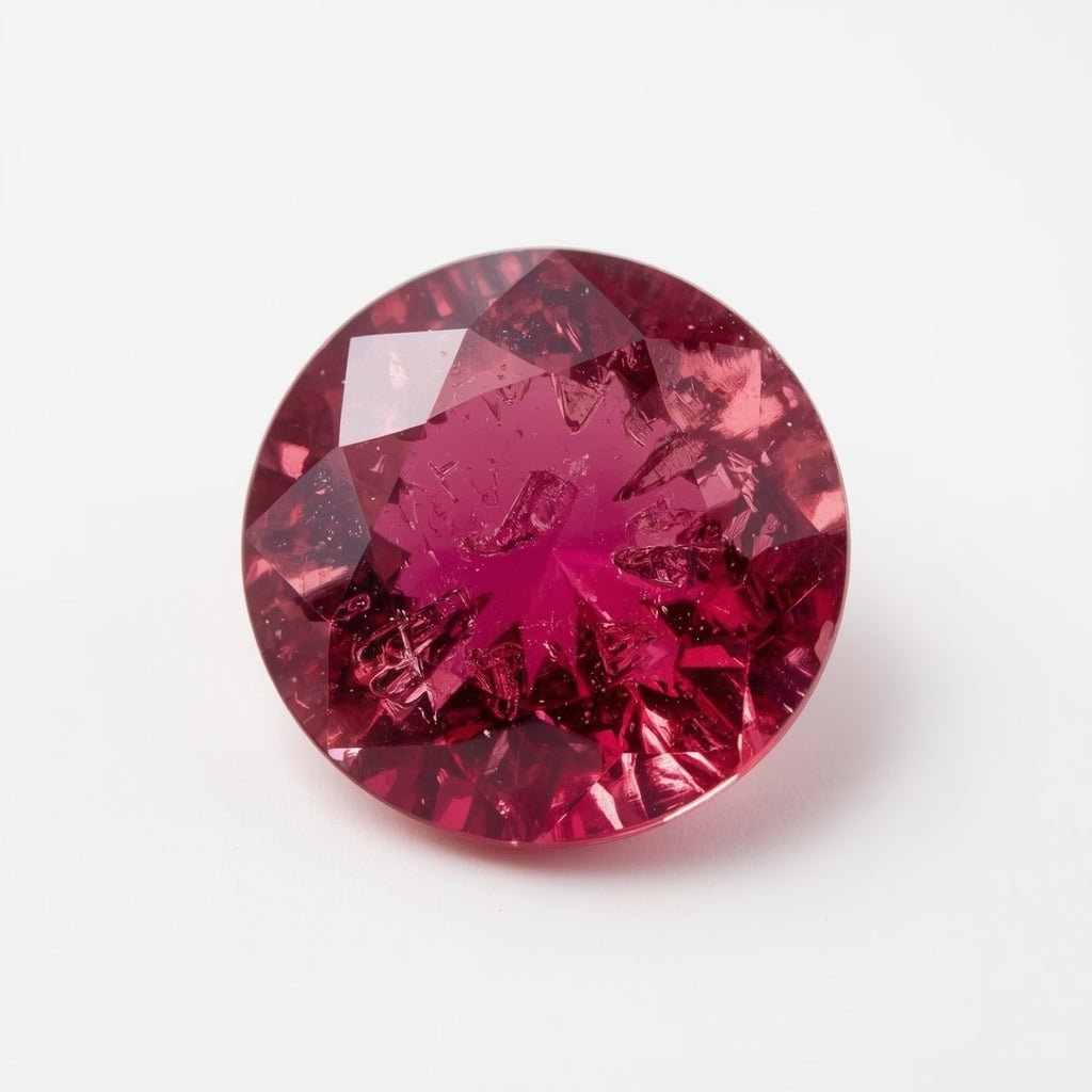 Ruby (GF) 1PC Small 7x7 MM Round Faceted Pink Splendid Precious Gems