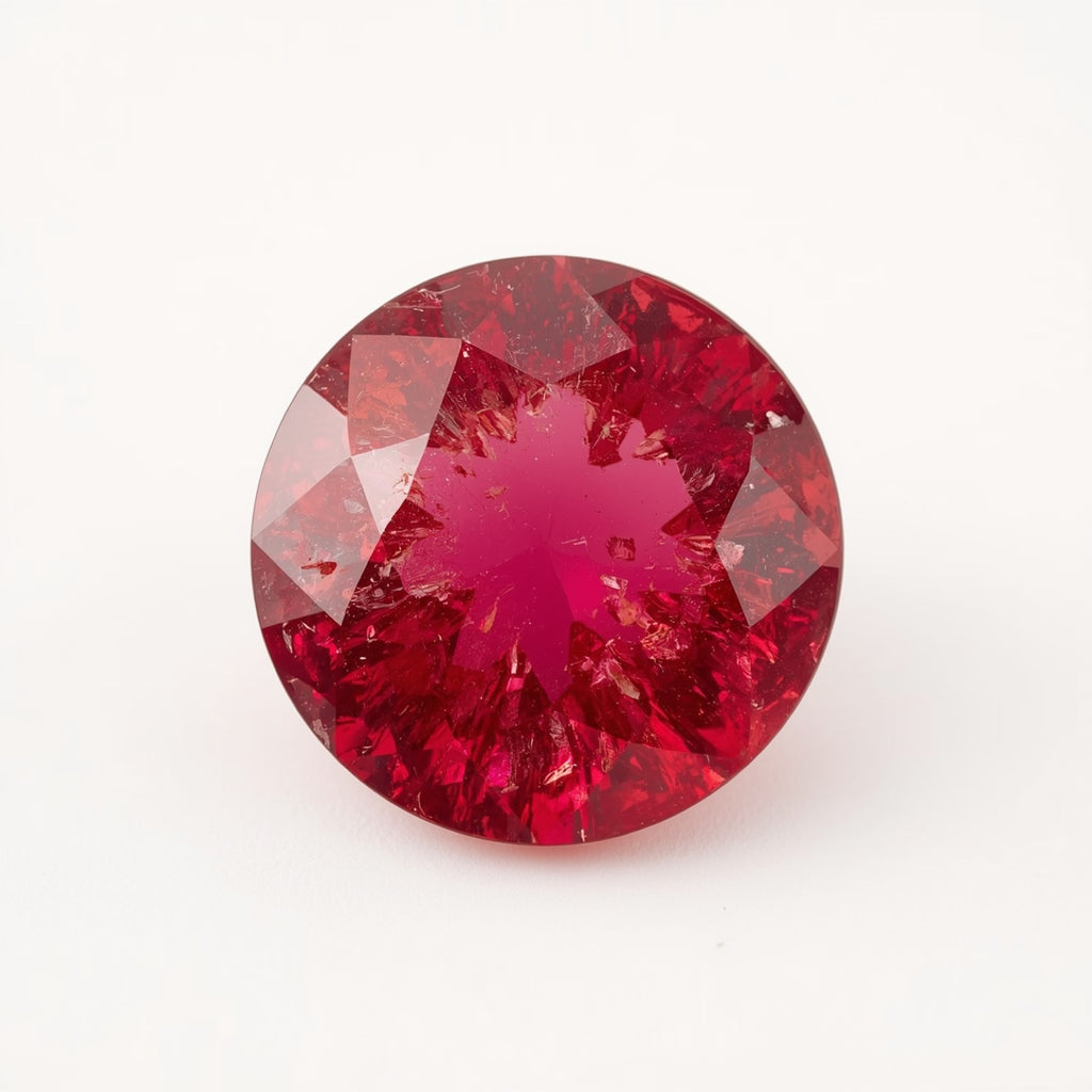 Ruby (GF) 1PC Small 8x8 MM Round Faceted Pink Luster Precious Loose Gems
