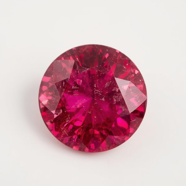 Ruby (GF) 1PC Small 8x8 MM Round Faceted Pink Luster Precious Loose Gems